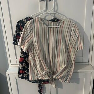 Madewell Tie Front Patterned Shirt Bundle